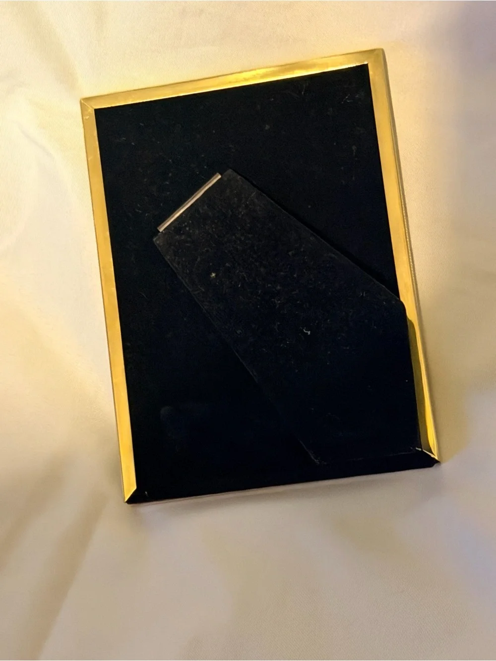 Philip Whitney Ltd Solid Brass Picture Frame 3.5x5 Gold Beaded Tabletop Frame